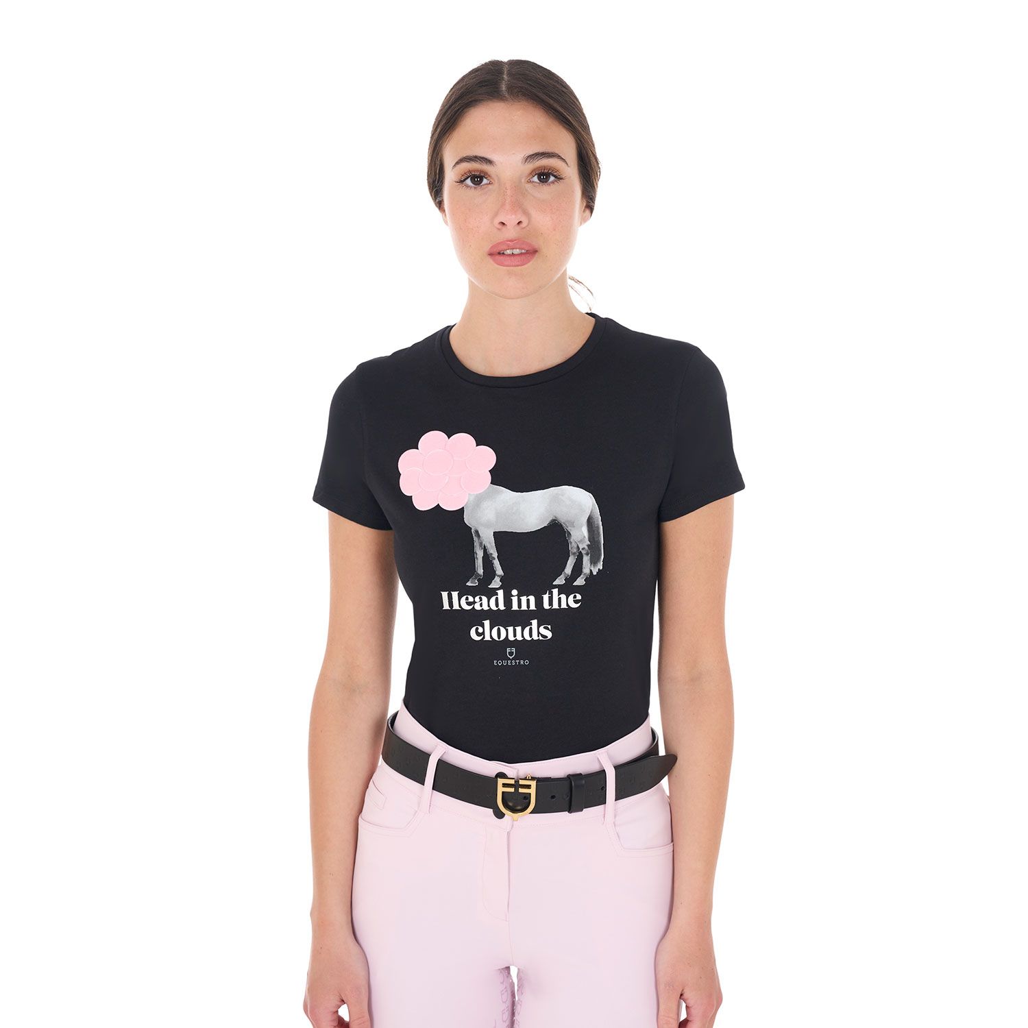 T-SHIRT DONNA HEAD IN THE CLOUD  EQUESTRO