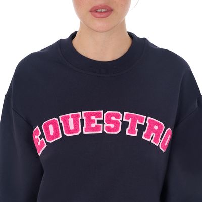 FELPA DONNA GIROCOLLO SCRITTA EFFETTO SPUGNA EQUESTRO