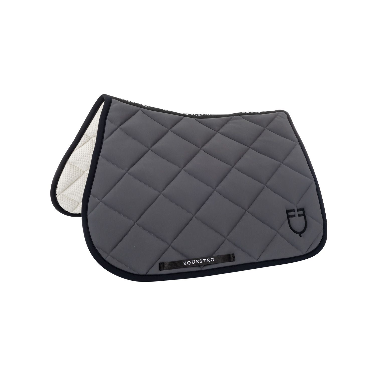 SET SOTTOSELLA E CUFFIA BLACK LINE GRIGIO EQUESTRO