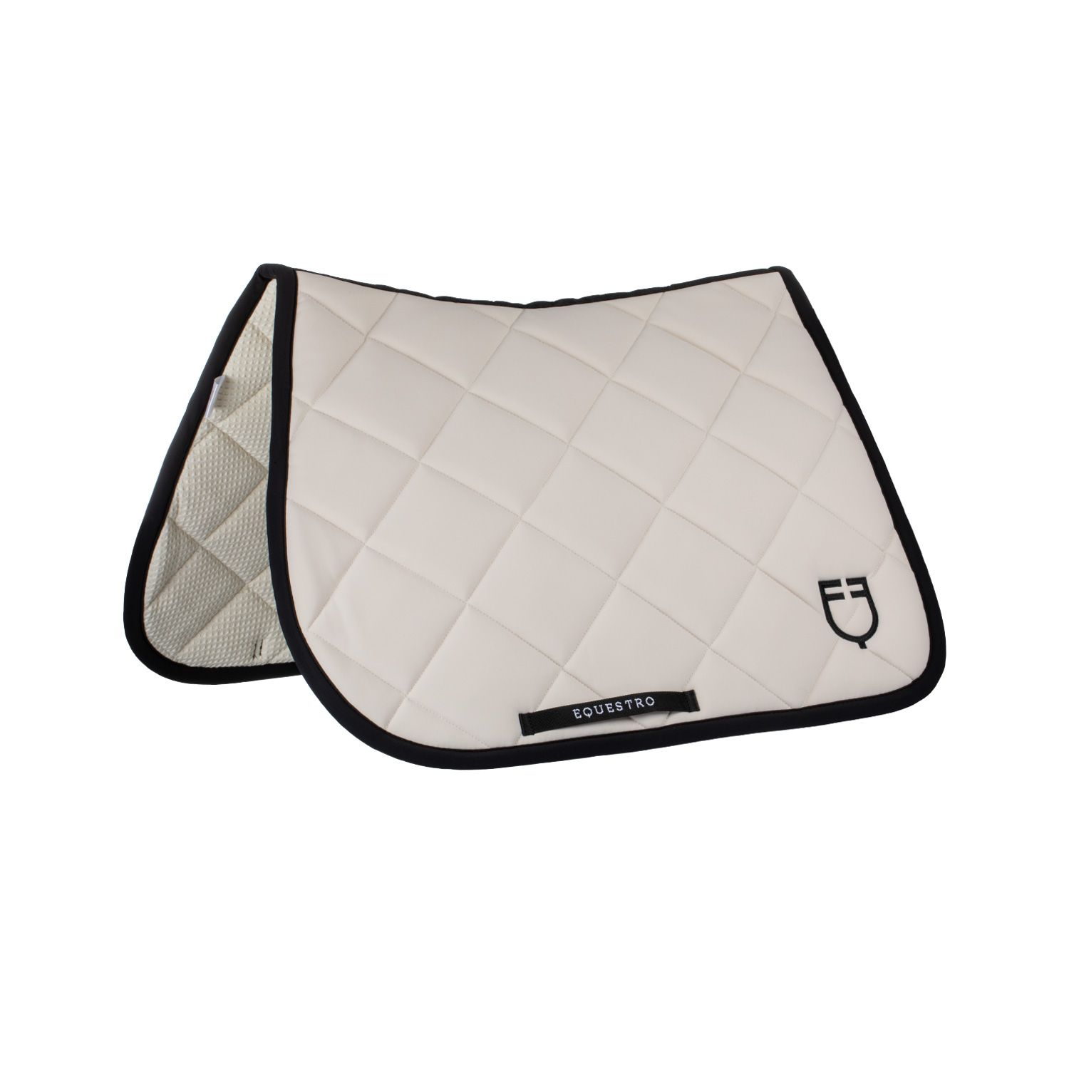 SET SOTTOSELLA E CUFFIA BLACK LINE BEIGE EQUESTRO