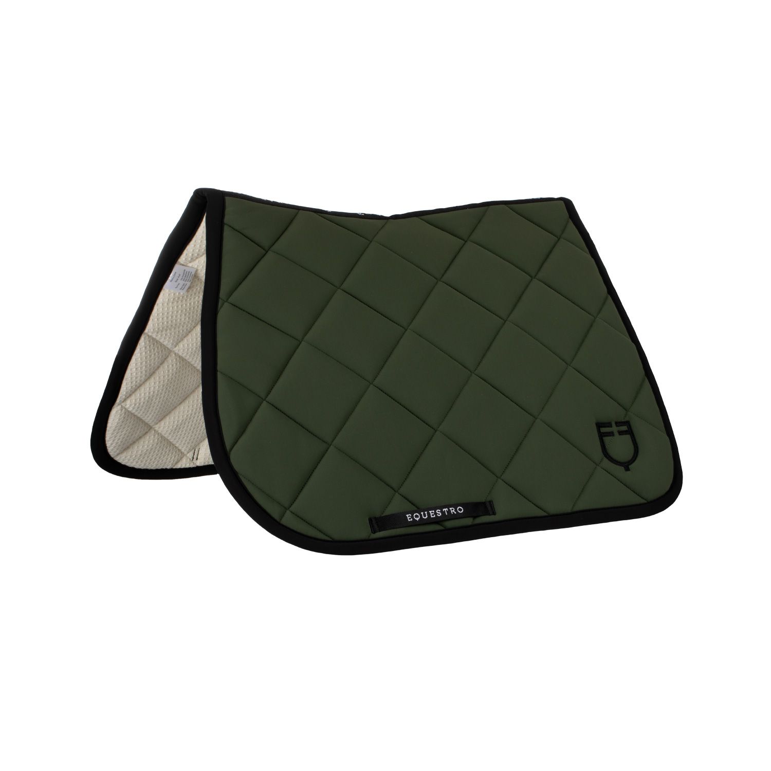 SET SOTTOSELLA E CUFFIA BLACK LINE VERDE MILITARE EQUESTRO