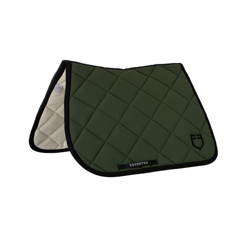 SET SOTTOSELLA E CUFFIA BLACK LINE VERDE MILITARE EQUESTRO