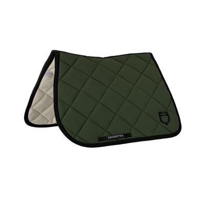 SET SOTTOSELLA E CUFFIA BLACK LINE VERDE MILITARE EQUESTRO
