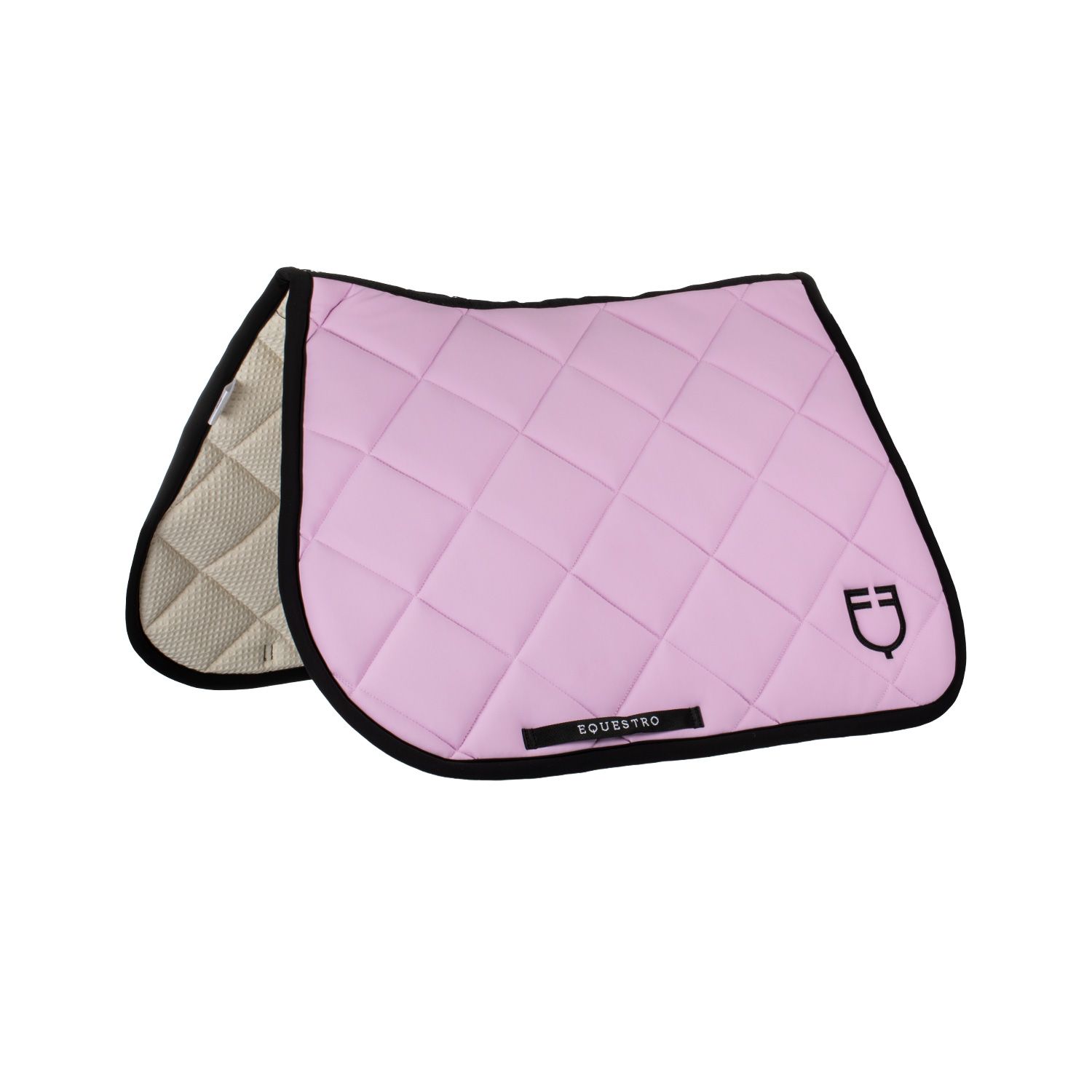 SET SOTTOSELLA E CUFFIA BLACK LINE ROSA EQUESTRO