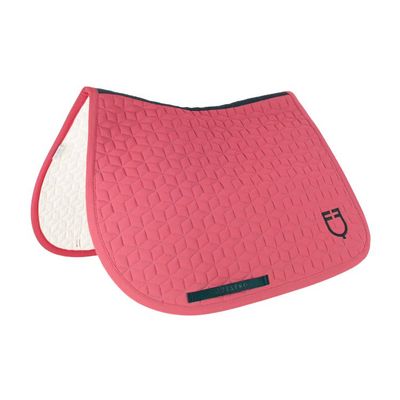 SET SOTTOSELLA E CUFFIA CON TRAPUNTA A CUBI EQUESTRO FUCSIA