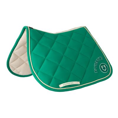 SET SOTTOSELLA E CUFFIA CON LOGO CON LOGO IN SPUGNA EQUESTRO VERDE