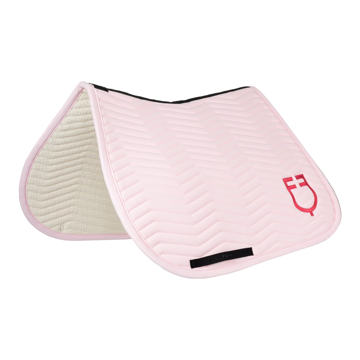 SET SOTTOSELLA E CUFFIA CON WAVE QUILTING IN SPUGNA EQUESTRO ROSA