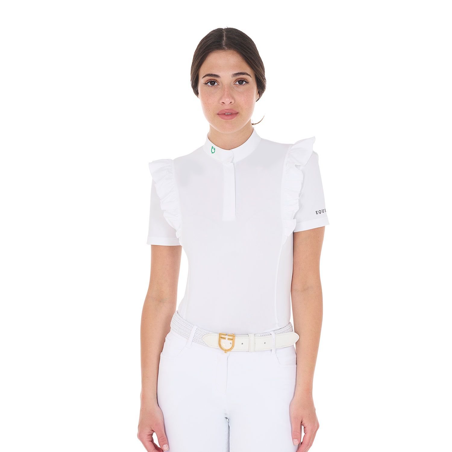 POLO DA COMPETIZIONE DONNA CON RUCHES