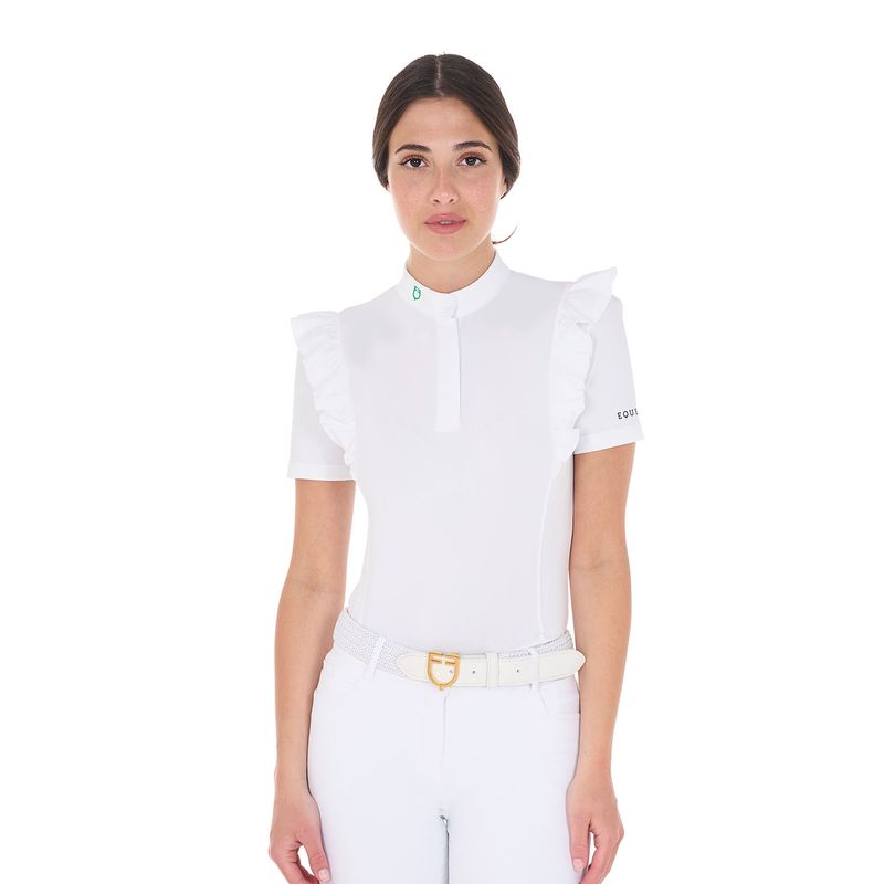 POLO DA COMPETIZIONE DONNA CON RUCHES POLO DA COMPETIZIONE DONNA CON RUCHES