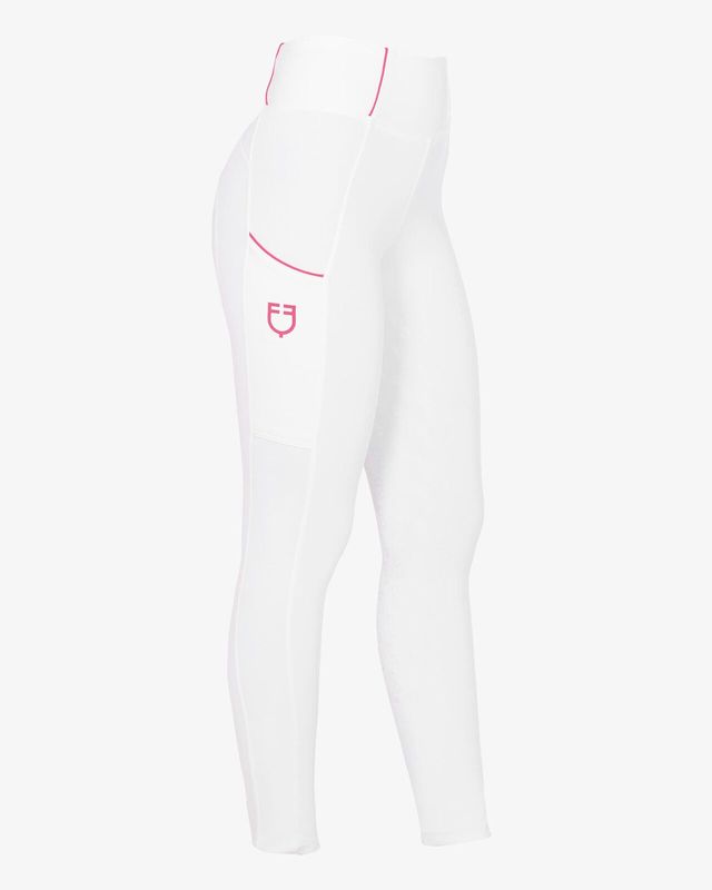 LEGGINGS DONNA EQUESTRO BIANCO/FUCSIA LEGGINGS DONNA EQUESTRO BIANCO/FUCSIA