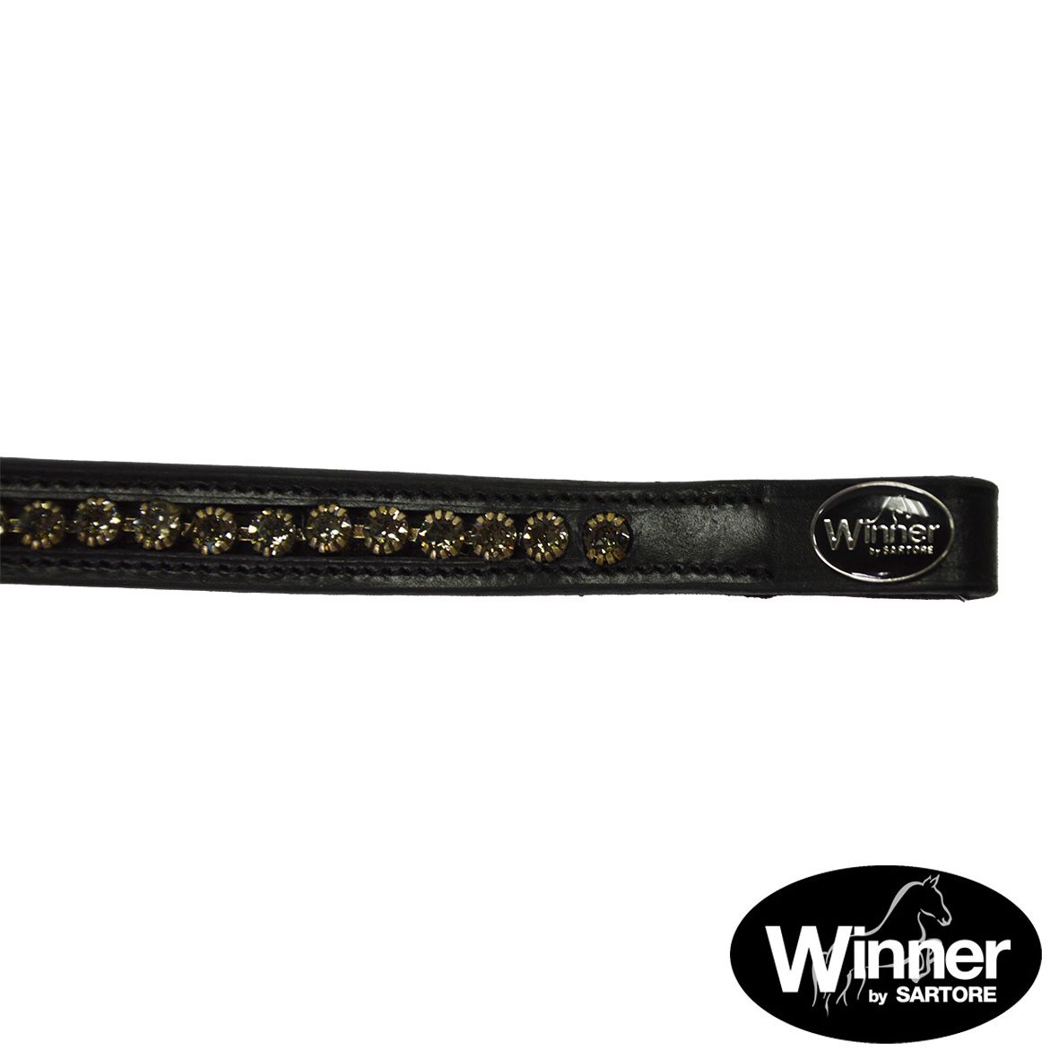 FRONTALINO CON STRASS GRAFITE