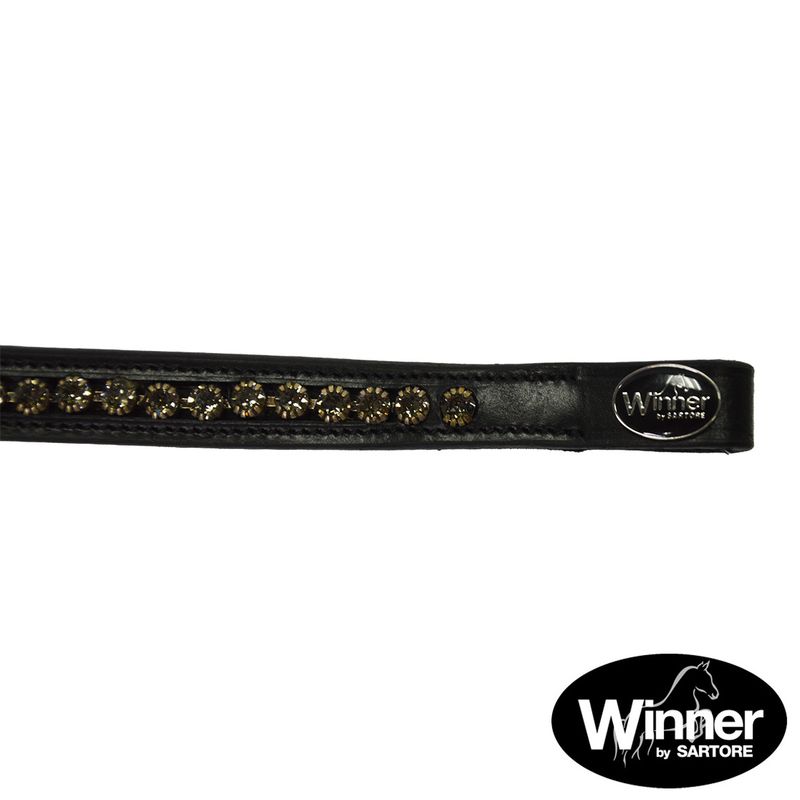 FRONTALINO CON STRASS GRAFITE