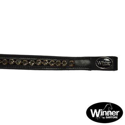 FRONTALINO CON STRASS GRAFITE