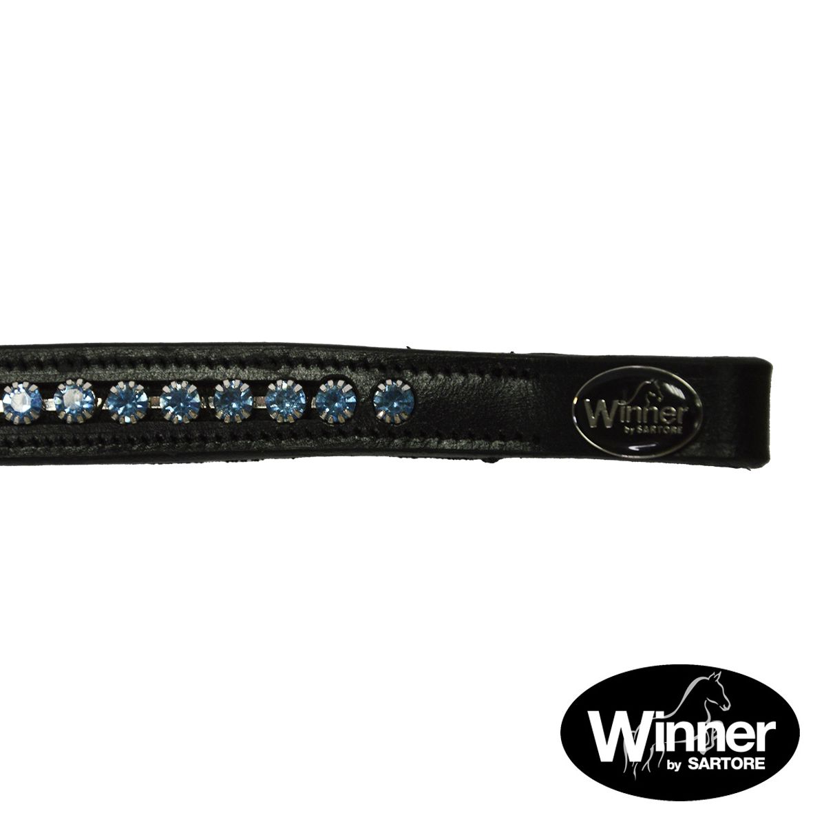 FRONTALINO CON STRASS AZZURRI