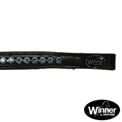 FRONTALINO CON STRASS AZZURRI