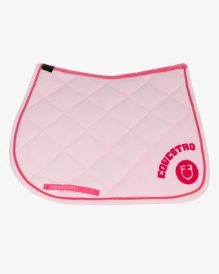 SET SOTTOSELLA + CUFFIA + COPERTA IN COTONE ROSA COLLEGE EQUESTRO