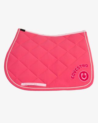 SET SOTTOSELLA + CUFFIA FUCSIA + COPERTA IN COTONE ROSA COLLEGE EQUESTRO