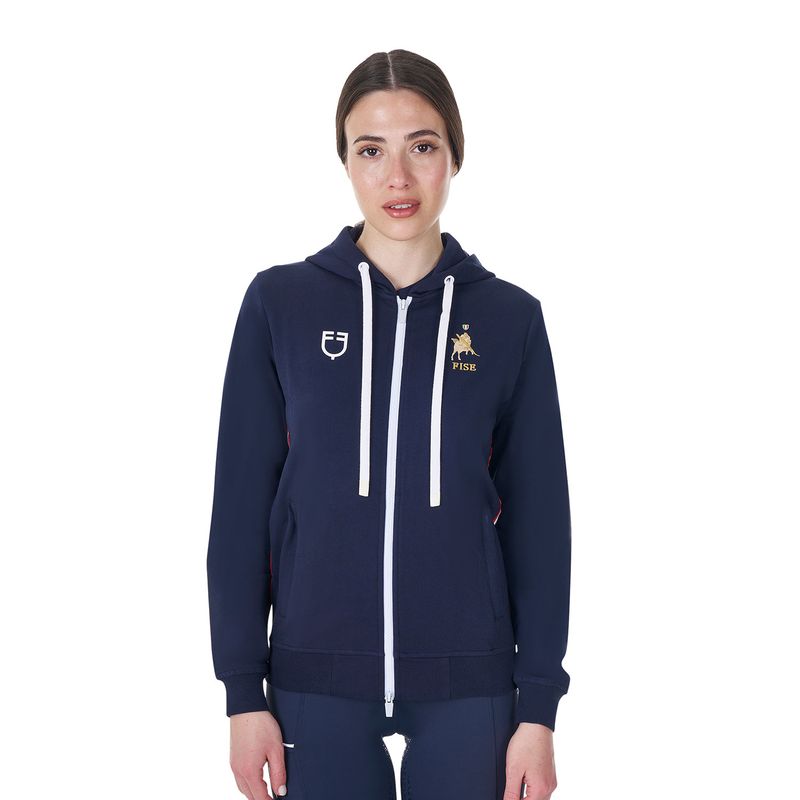 FELPA DONNA CON CAPPUCCIO EQUESTRO X FISE