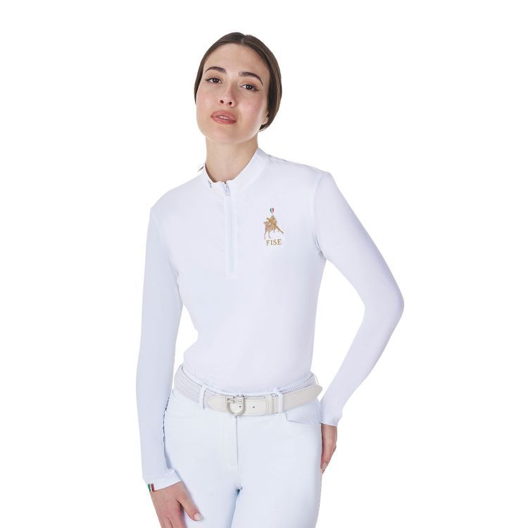 POLO DA CONCORSO DONNA MANICA LUNGA EQUESTRO X FISE
