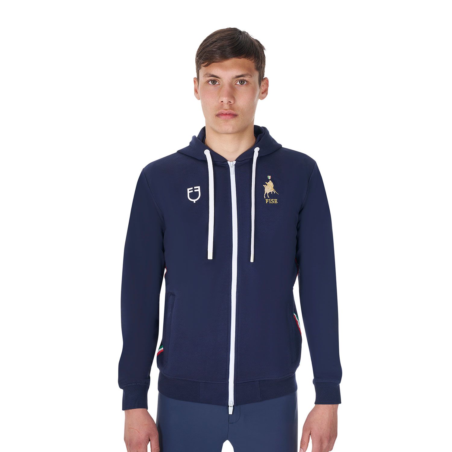 FELPA UOMO CON CAPPUCCIO EQUESTRO X FISE