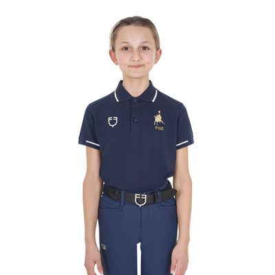POLO UNISEX BAMBINO 3 BOTTONI EQUESTRO X FISE