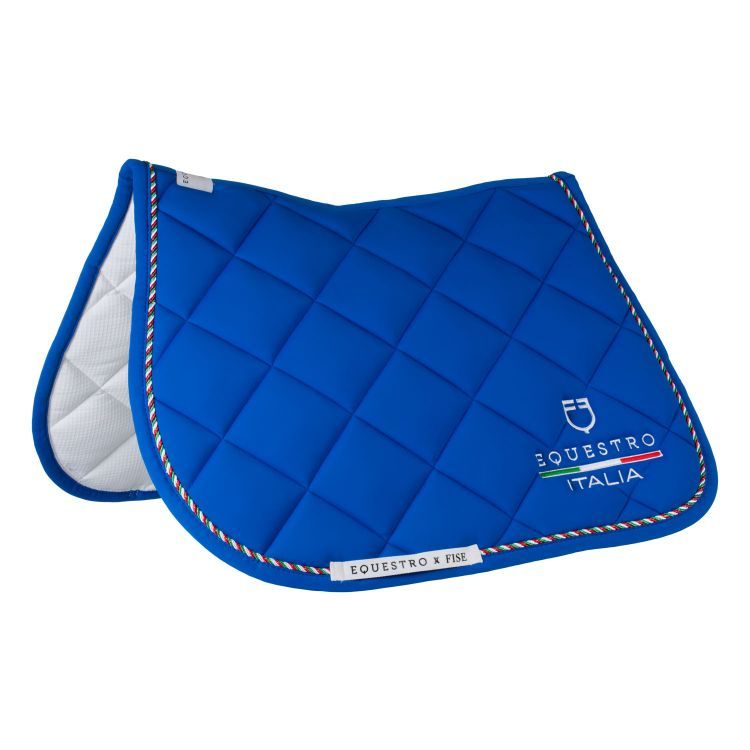 SET SOTTOSELLA + CUFFIA CON CORDINO EQUESTRO X FISE AZZURRO ITALIA
