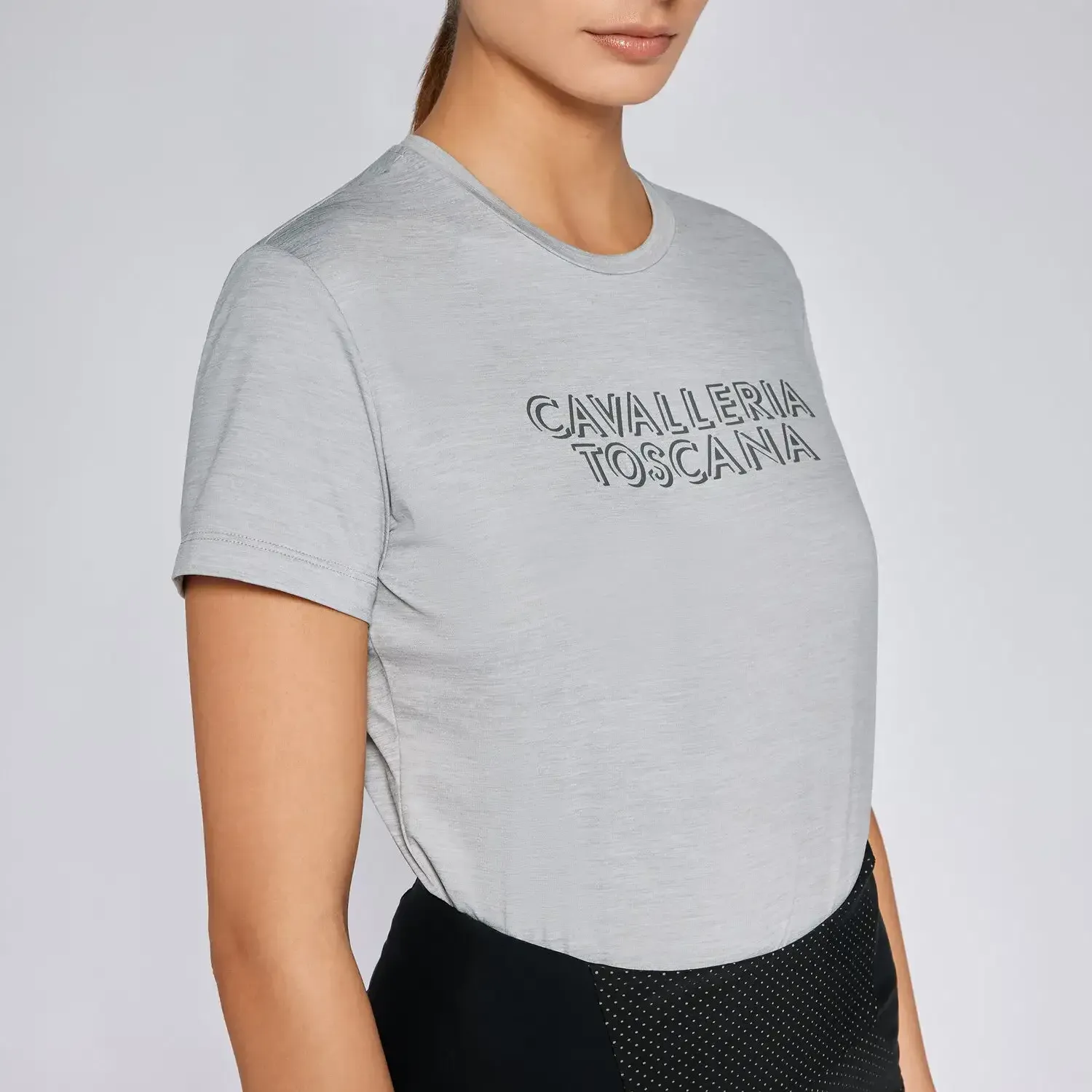 T-SHIRT DONNA IN JERSEY CON SCRITTA  CAVALLERIA TOSCANA