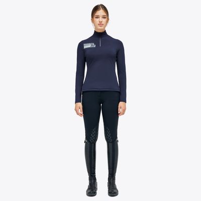 POLO DA ALLENAMENTO DONNA MANICA LUNGA IN JERSEY CAVALLERIA TOSCANA