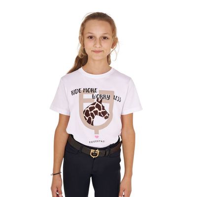 T SHIRT BAMBINA EQUESTRO WILD & FREE BIANCA