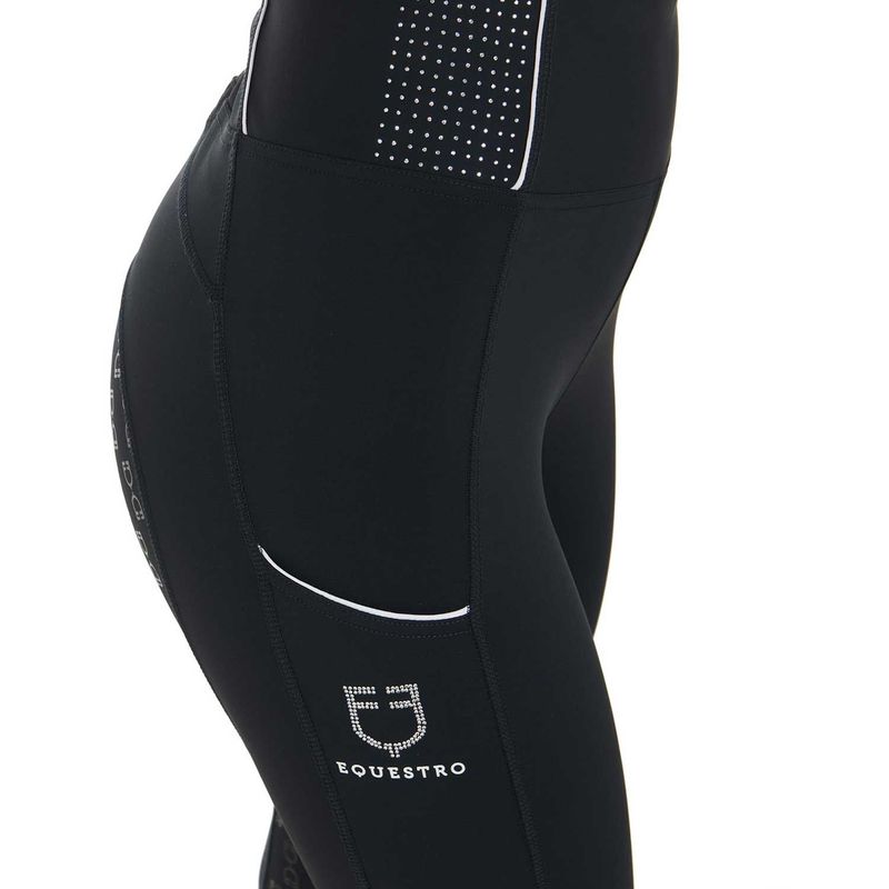 LEGGINGS DONNA CON STRASS EQUESTRO NERO LEGGINGS DONNA CON STRASS EQUESTRO NERO