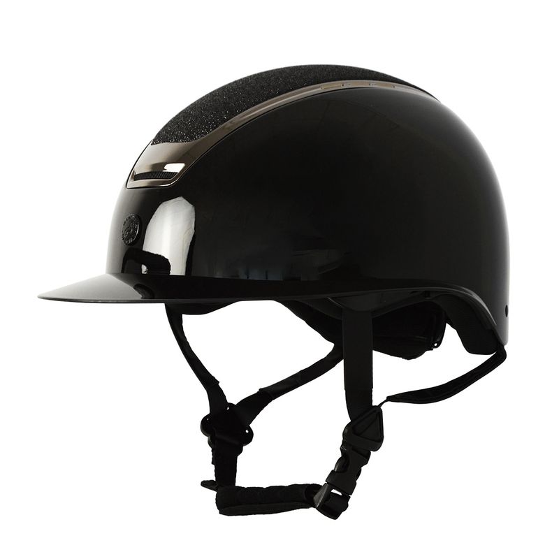 CASCO WINNER NERO LUCIDO VISIERA LARGA
