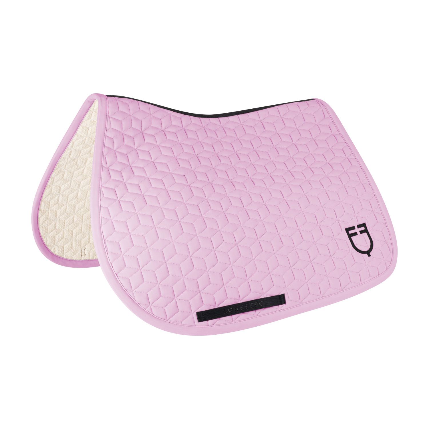 SET SOTTOSELLA E CUFFIA CON TRAPUNTA A CUBI EQUESTRO ORCHIDEA