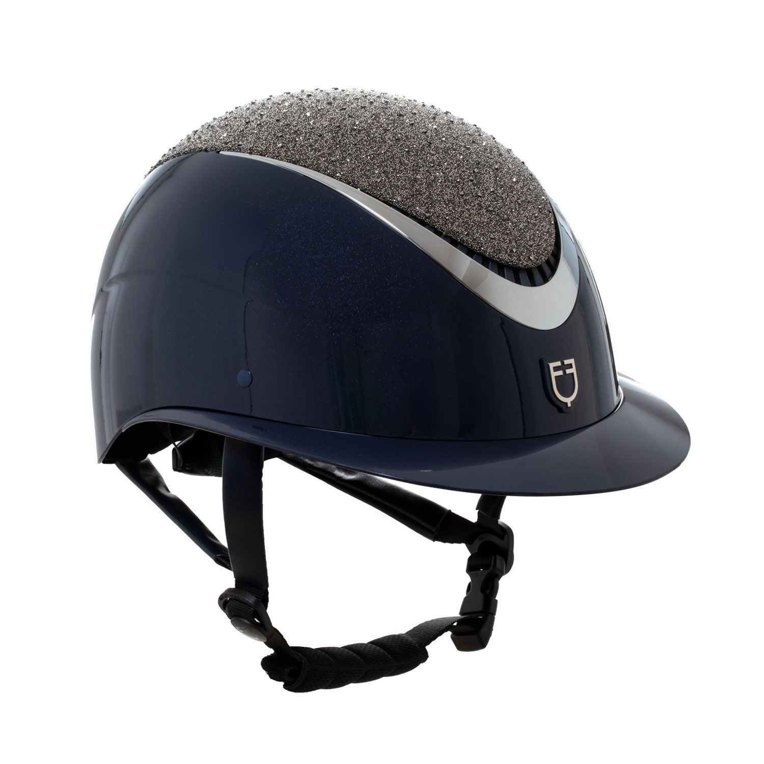 SET EQUESTRO CASCO STAR + SOTTOSELLA E CUFFIA BLU