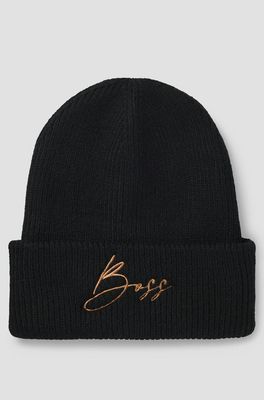 CAPPELLO IN LANA RICAMATO HUGO BOSS