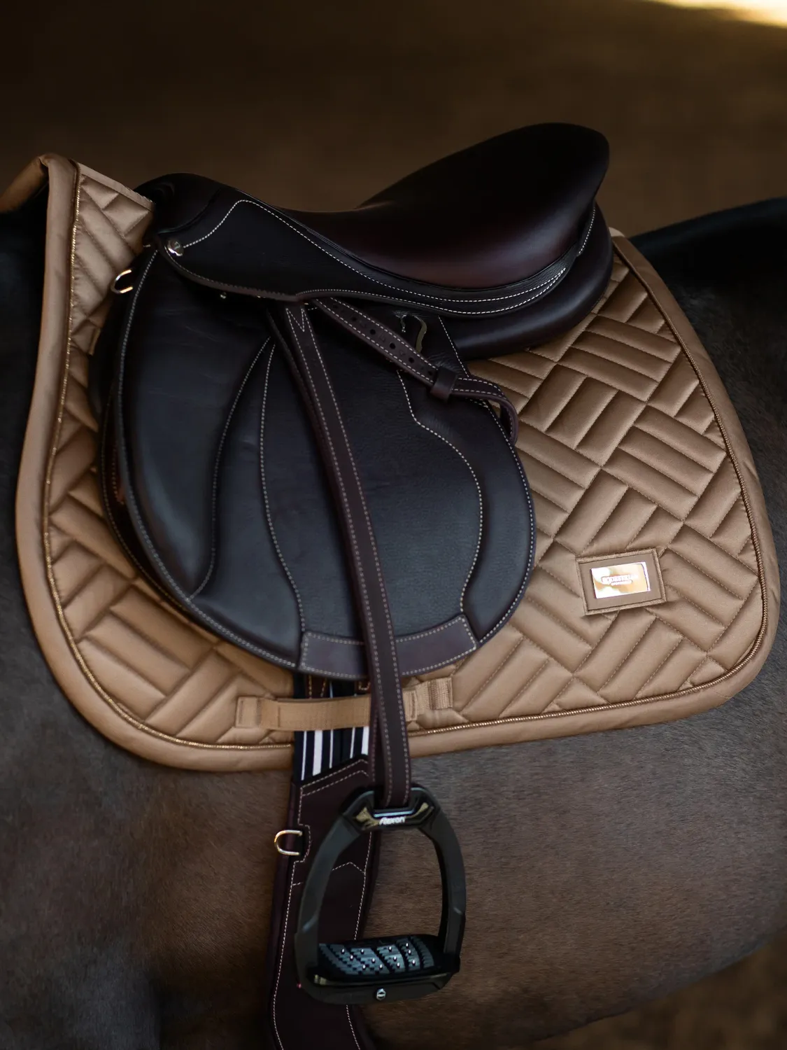 SET STTOSELLA + CUFFIA EQUESTRIAN STOCKHOLM MODERN CHAMPAGNE