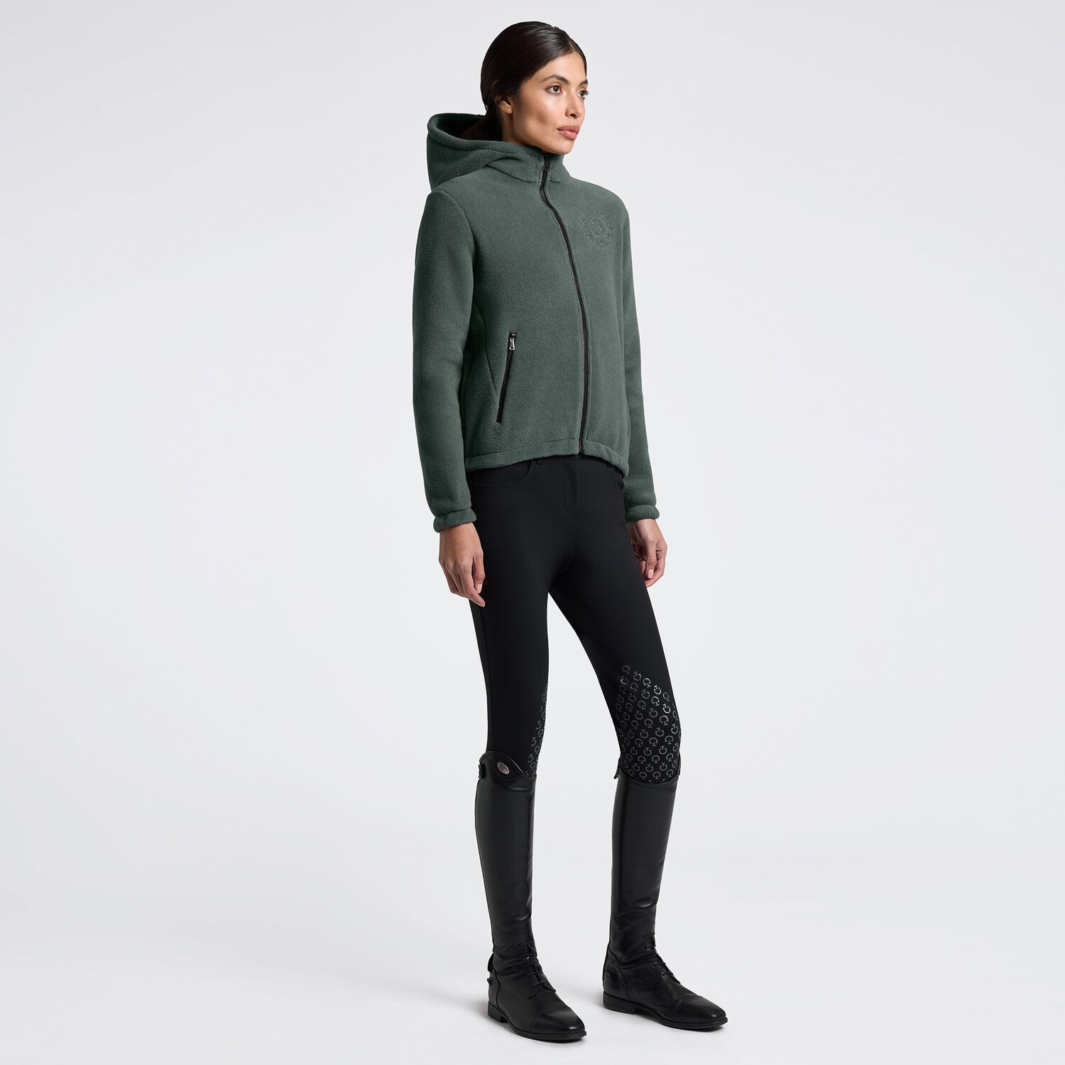 FELPA CON ZIP DONNA CAVALLERIA TOSCANA IN FLEENCE