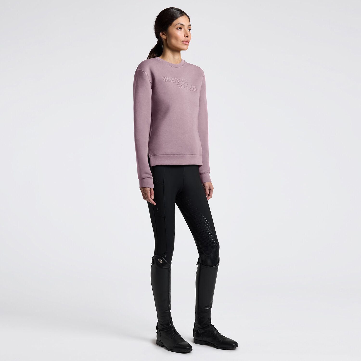 FELPA IIN COTONE GIROCOLLO DONNA CAVALLERIA TOSCANA