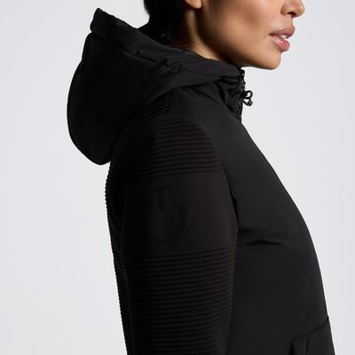 GIACCA DA DONNA CAVALLERIA TOSCANA CONH CAPPUCCIO IN NYLON E MANICHE IN MAGLIA TERMICA