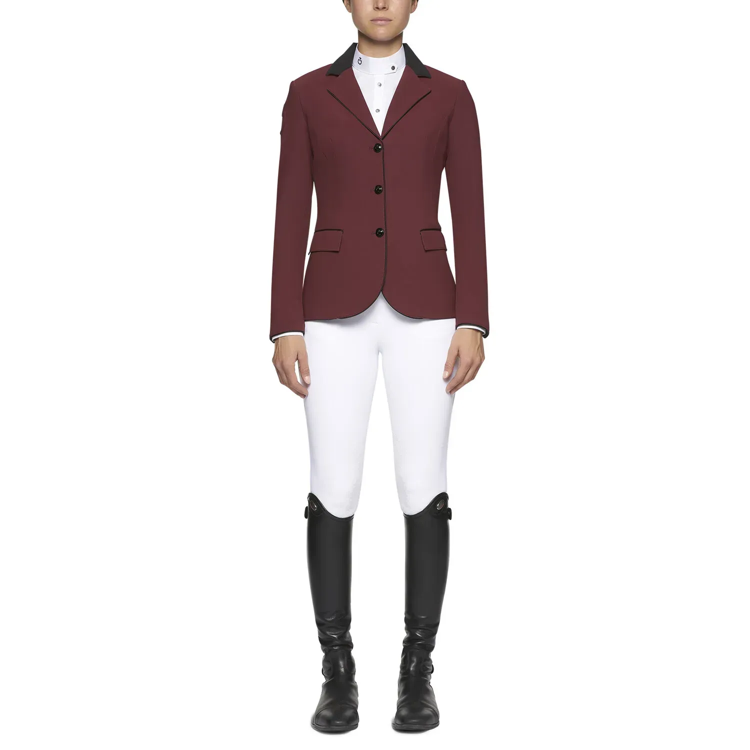 GIACCA DA CONCORSO DONNA CON BOTTONI CAVALLERIA TOSCANA BORDEAUX