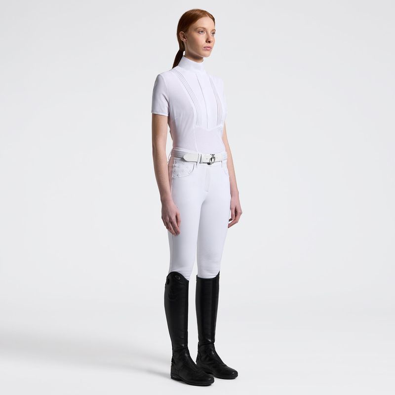 CAMICIA DA COMPETIZIONE DONNA CAVALLERIA TOSCANA IN JERSEY TECNICO E BOTTONI CAMICIA DA COMPETIZIONE DONNA CAVALLERIA TOSCANA IN JERSEY TECNICO E BOTTONI