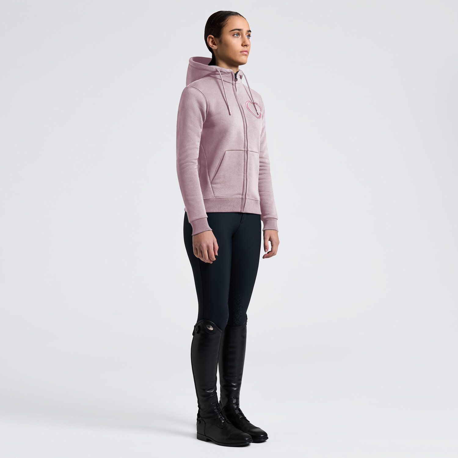 FELPA CAVALLERIA TOSCANA BAMBINA IN COTONE CON ZIP
