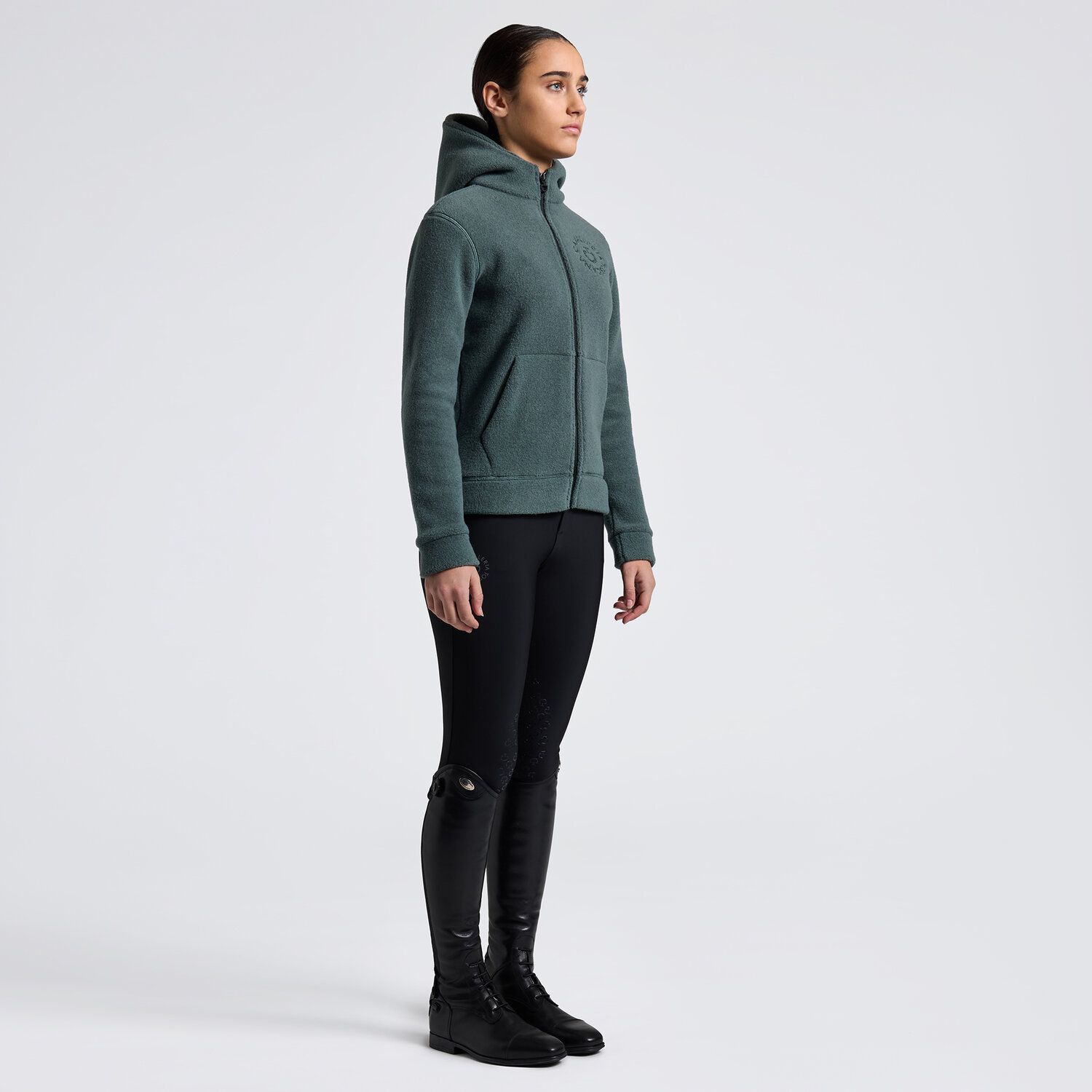 FELPA CAVALLERIA TOSCANA UNISEX CON ZIP E CAPPUCCIO