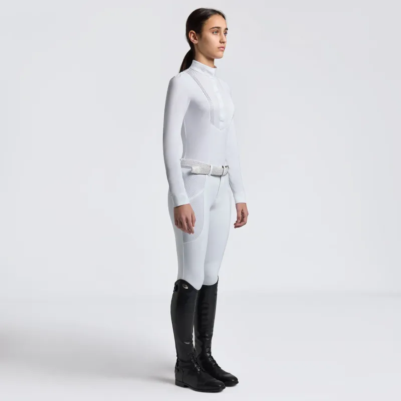 CAMICIA DA CONCORSO BAMBINA CAVALLERIA TOSCANA MANICA LUNGA IN JERSEY CAMICIA DA CONCORSO BAMBINA CAVALLERIA TOSCANA MANICA LUNGA IN JERSEY