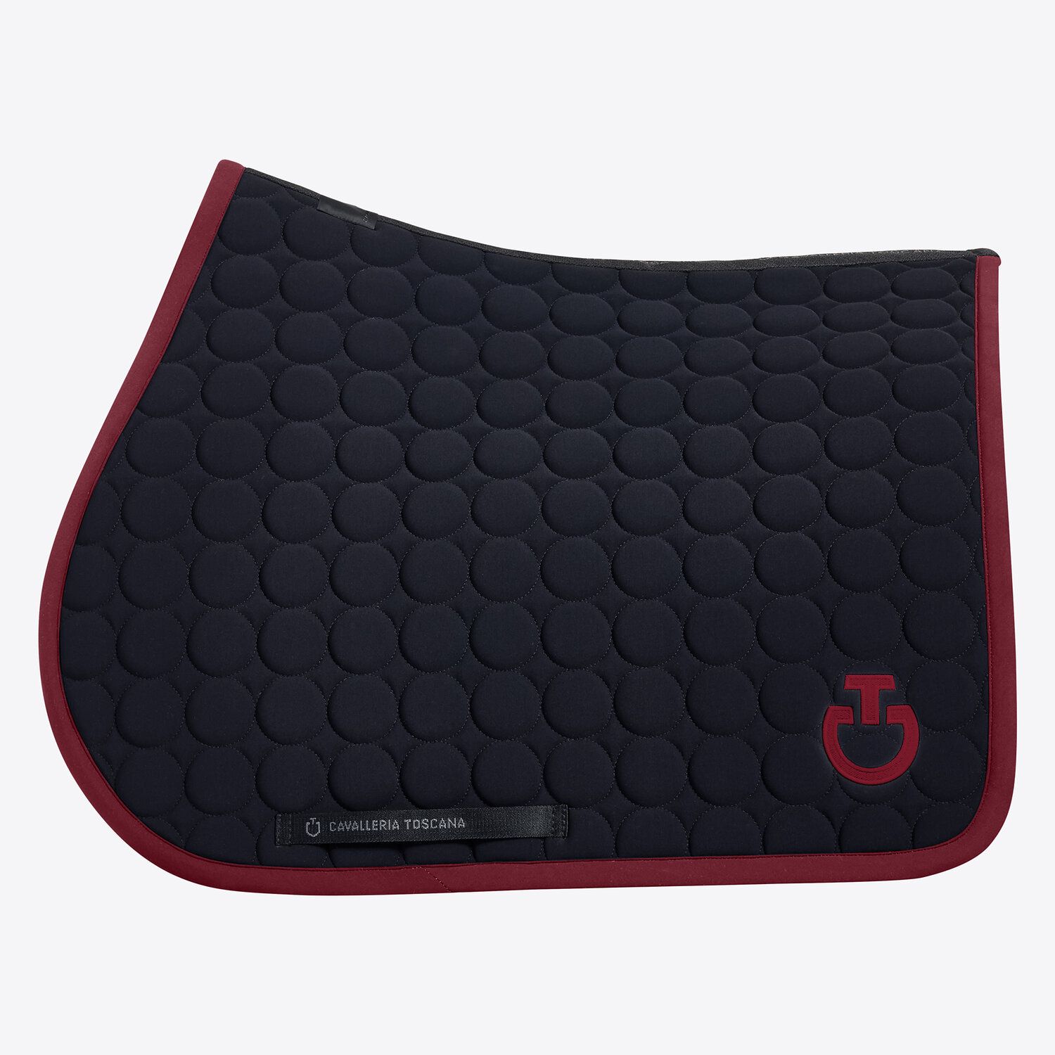 SET SOTTOSELLA + CUFFIA CAVALLERIA TOSCANA NERO/BORDEAUX