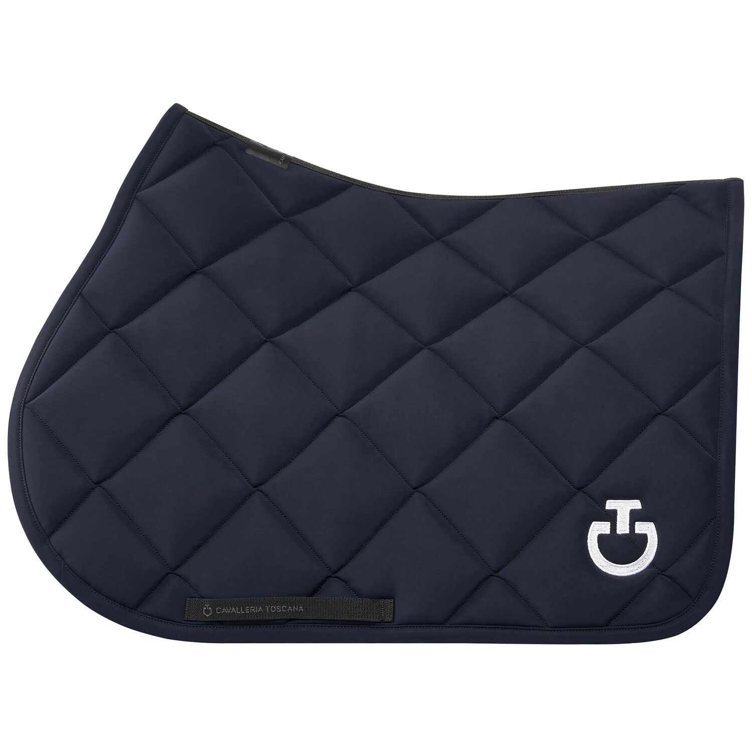 SET SOTTOSELLA E CUFFIA CAVALLERIA TOSCANA TRAPUNTATO A ROMBO BLUE NAVY