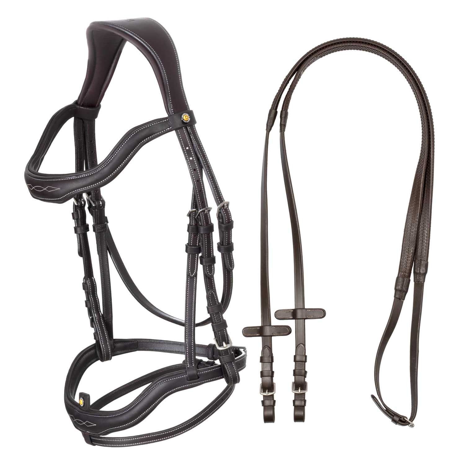 TESTIERA IN MORBIDA PELLE CUCITA EQUESTRO