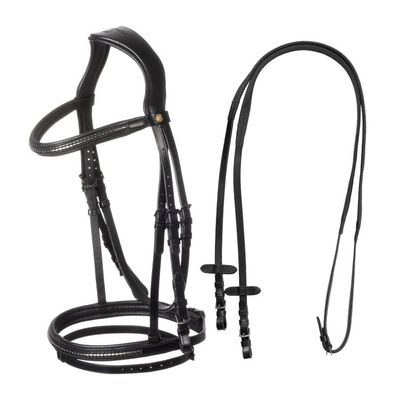 TESTIETA INGLESE CON CLINCHER NERO EQUESTRO