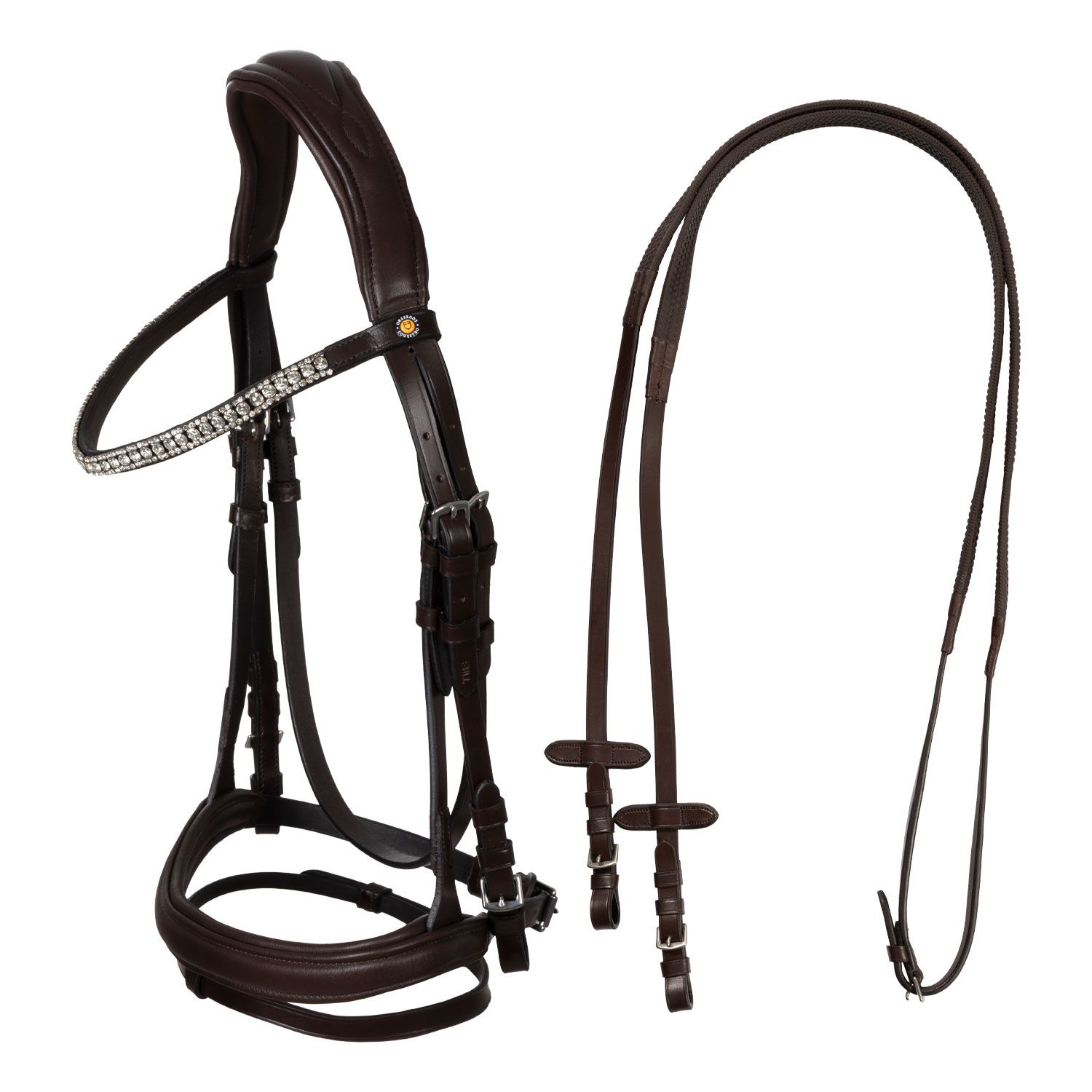TESTIERA IN PELLE CON STRASS EQUESTRO