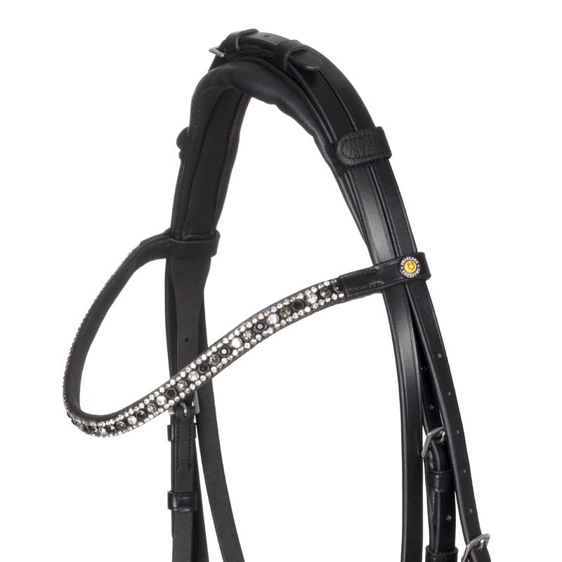 TESTIERA IN CUOIO CON FRONTALINO CON STRASS EQUESTRO TESTIERA IN CUOIO CON FRONTALINO CON STRASS EQUESTRO