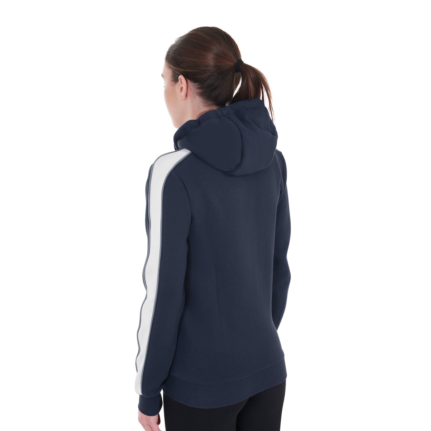 FELPA DA DONNA CON CAPPUCCIO E ZIP EQUESTRO